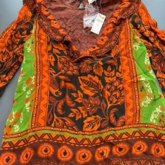 XXS Mixed Lace Farm Rio Top - Picture 4 of 5